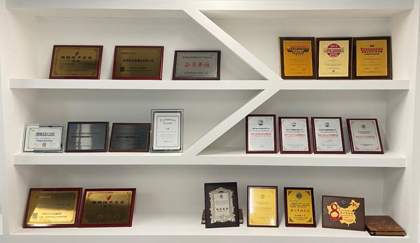 OpenVox honor wall and certificates