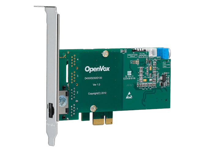 OpenVox D110E Single Port T1/E1 PCI Express Card Released