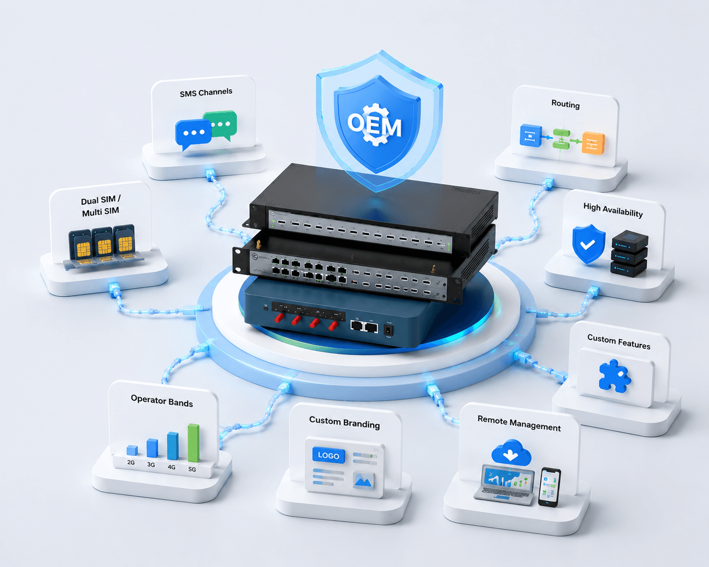SMS Gateway customized service and integration illustration