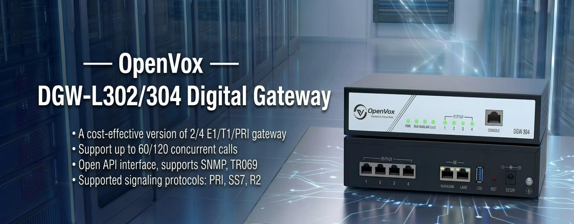 DGW-L302 and DGW-L304 digital gateway banner
